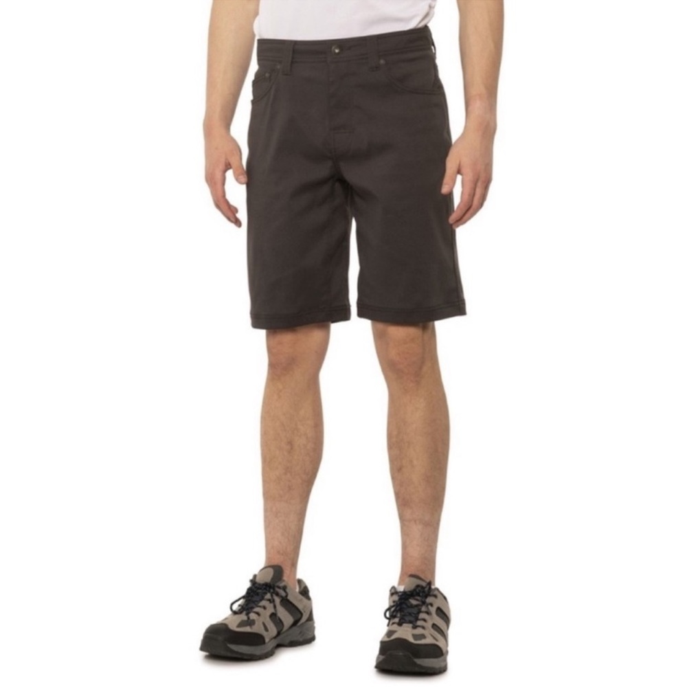 Prana Brion Gray Stretch Zion Wicking Lightweight Hiking Shorts Long UPF-32x10”